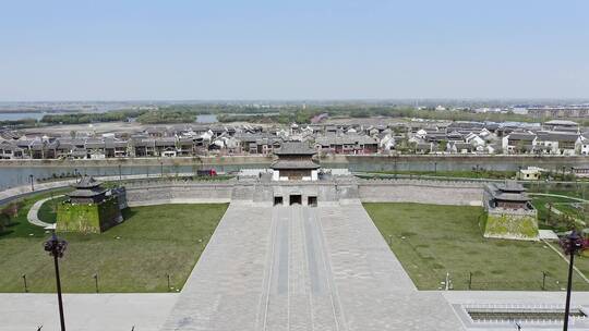 东晋水城中国传统文化建筑广场城墙