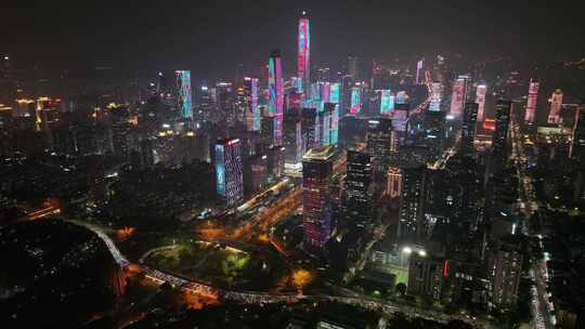 深圳城市夜景航拍