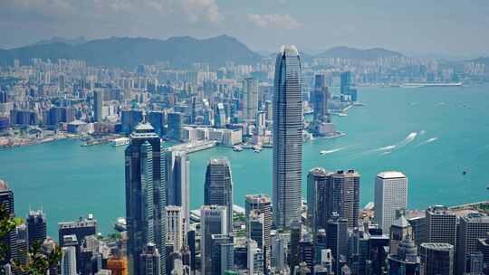 【正版素材】香港大景全景大气俯拍