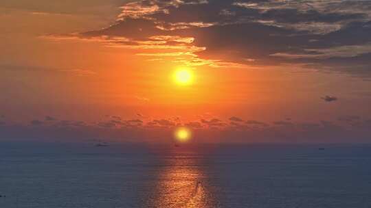 大海日出青岛日出海上日出