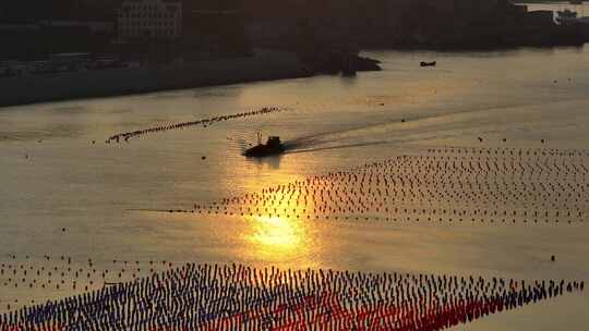 福建霞浦清晨日出航拍