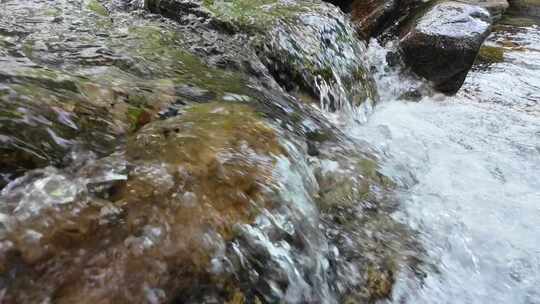 水泉水溪流中的山泉水