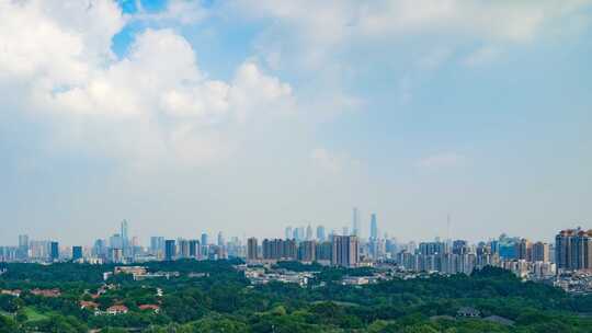 广州城市全景远景大景延时