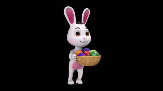 兔子与复活节彩蛋循环包