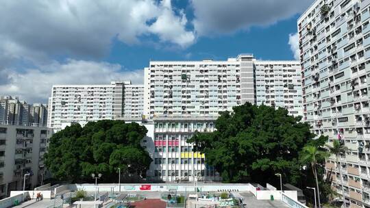 香港彩虹邨航拍彩虹村居民区住宅楼小区社区