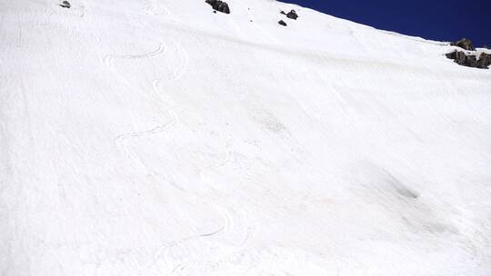 唯美大自然高山森林树林平原雪景特写视频素材模板下载