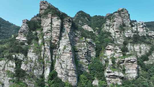 庐山风景区山峰岩石航拍山脉山丘山岭山陵