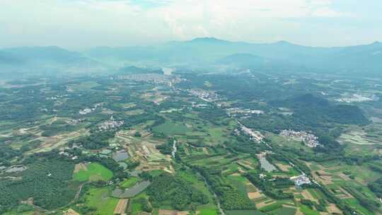 航拍南岭山脉大山高山山峰山脊岭南