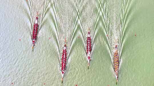 佛山南海沥桂杯龙舟赛航拍素材