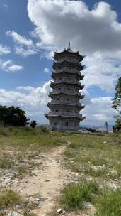 雁阵塔鳌山胜景4K实拍视频