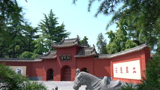 洛阳白马寺国际佛殿泰国寺庙古建筑光影