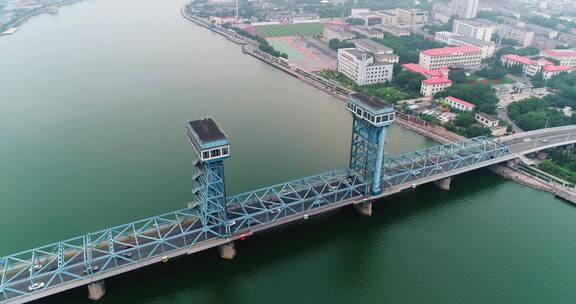 天津塘沽海门大桥航拍风景