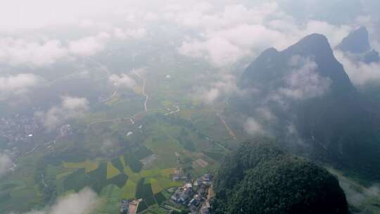 桂林山水阳朔风光中国航拍