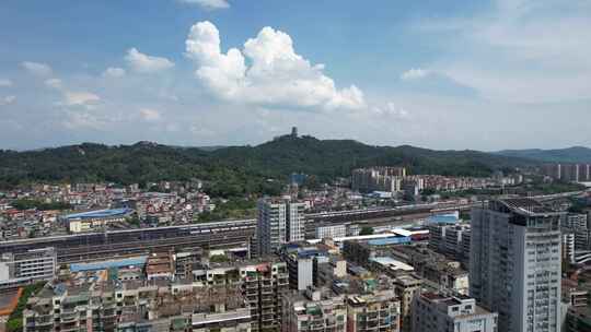 广东韶关城市风光地标建筑航拍