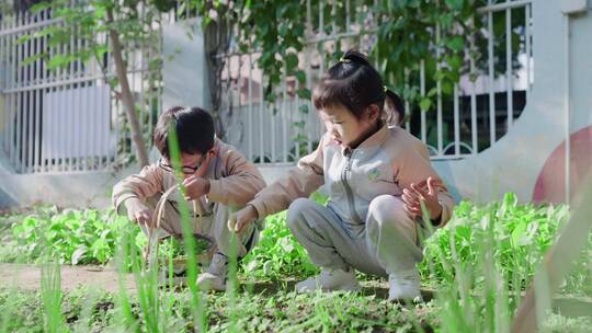 幼儿园小朋友和孩子们开心的玩耍慢动作