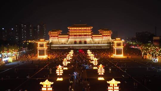 洛阳洛阳城应天门遗址七夕节无人机表演