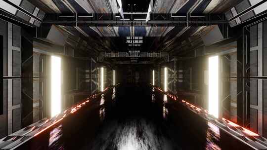 科幻风格未来感隧道空间