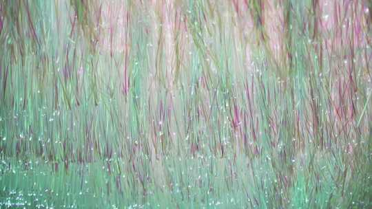 4K抽象艺术风的形状金光雨丝帘