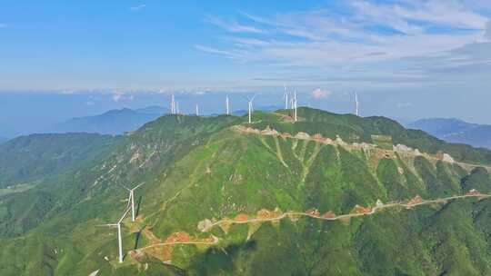 云海云雾 风车 风电 风力发电航拍 