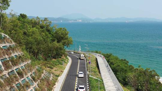 深圳最美海边公路航拍前进