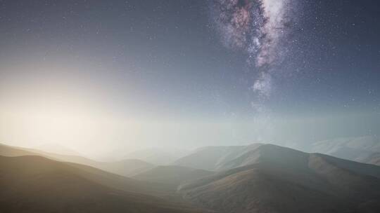 山顶的星空景观