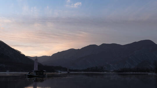 湖北神农架大九湖日出-冬