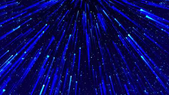 蓝色粒子聚集 粒子光线上升 科技蓝色背景