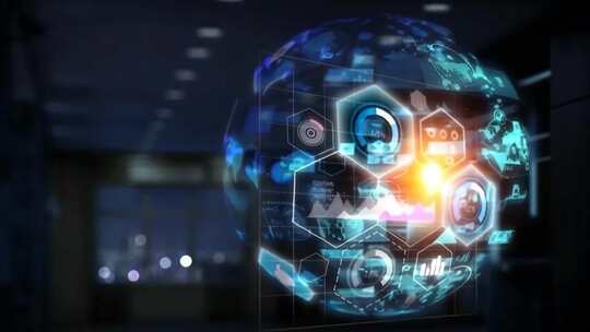 科技感虚拟地球界面