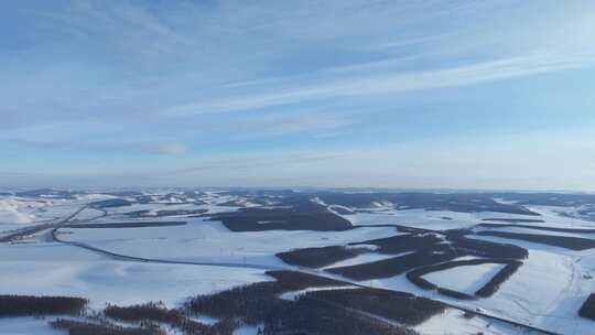 延时航拍雪域雪原风光