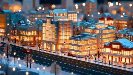 合集 欧洲城市微缩风景 法国风光音乐盒