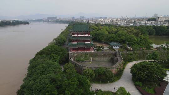 江西赣州江南宋城4A景区航拍