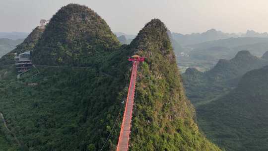 广西桂林阳朔如意峰景区航拍