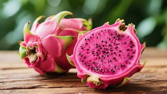 红心火龙果微距特写素材