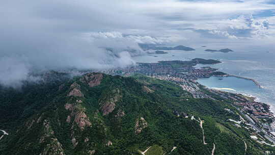 崂山沙子口云雾日景延时