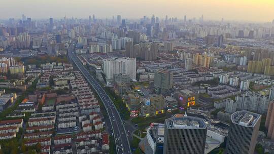 上海 航拍 静安大宁久光百货绿地 4K