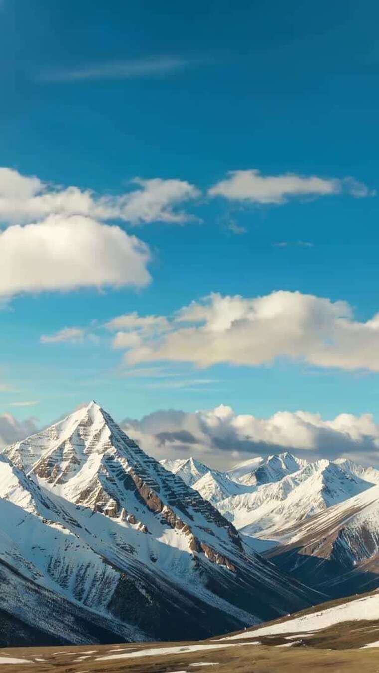 雪山自然风光全景