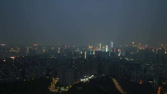 重庆渝中区夜景航拍重庆大景嘉陵江夜景风光视频素材模板下载