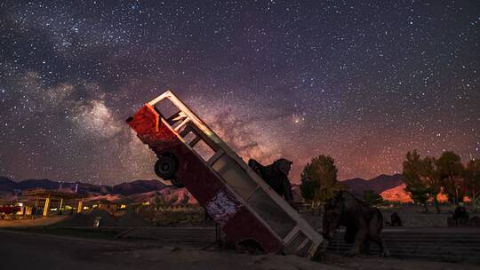 敦煌网红景区星空银河