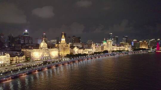 上海陆家嘴外滩CBD夜景