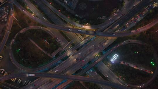 航拍衡阳杨柳大桥夜景