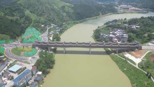 广西柳州三江寻江及县城建筑