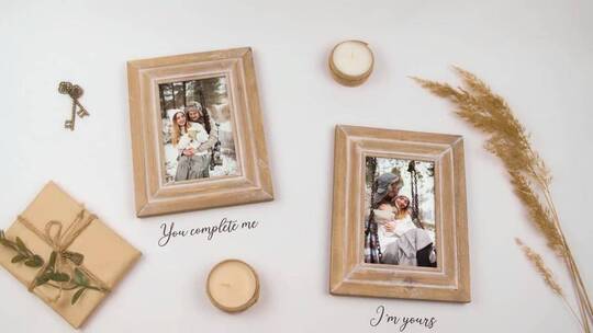 明亮唯美浪漫相框花环婚礼AE模板