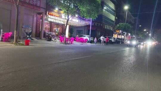 城市夜景街头景象视频素材模板下载