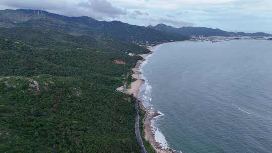 广东汕头南澳岛最美海滩航拍大海海洋