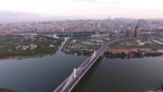 东莞东江黎川大桥航拍合集视频素材模板下载