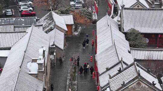 徐州户部山戏马台雪景航拍