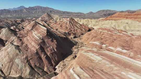 甘肃张掖七彩丹霞近景 色彩鲜艳丹霞地貌