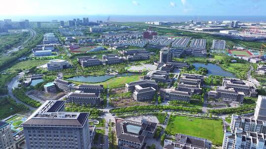 航拍临港大学城 临港新片区 上海海洋大学