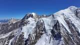 航拍川西横断山脉勒多曼因雪山冰川风光高清在线视频素材下载