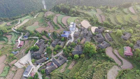 航拍农业种植田野梯田